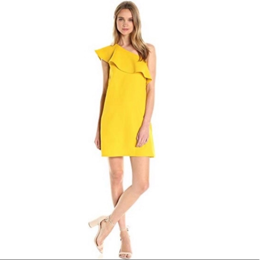 Cupcakes & Cashmere One Shoulder Shift Dress
